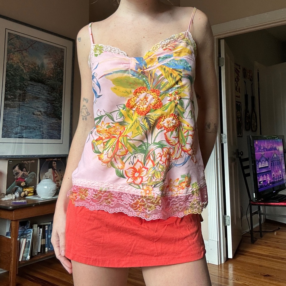 Floral Pink Camisole Top
